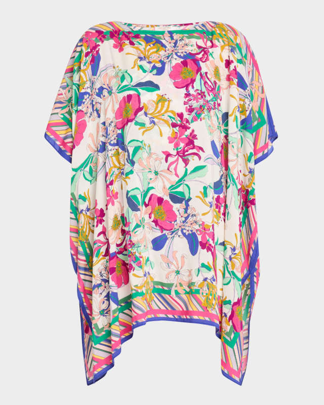 Aldric Boat-Neck Kaftan Coverup